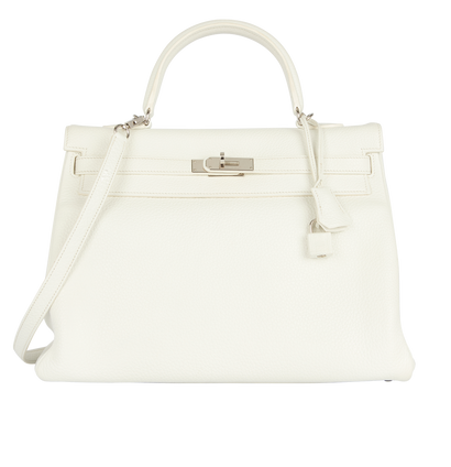 Kelly 35 in Clemence White, front view